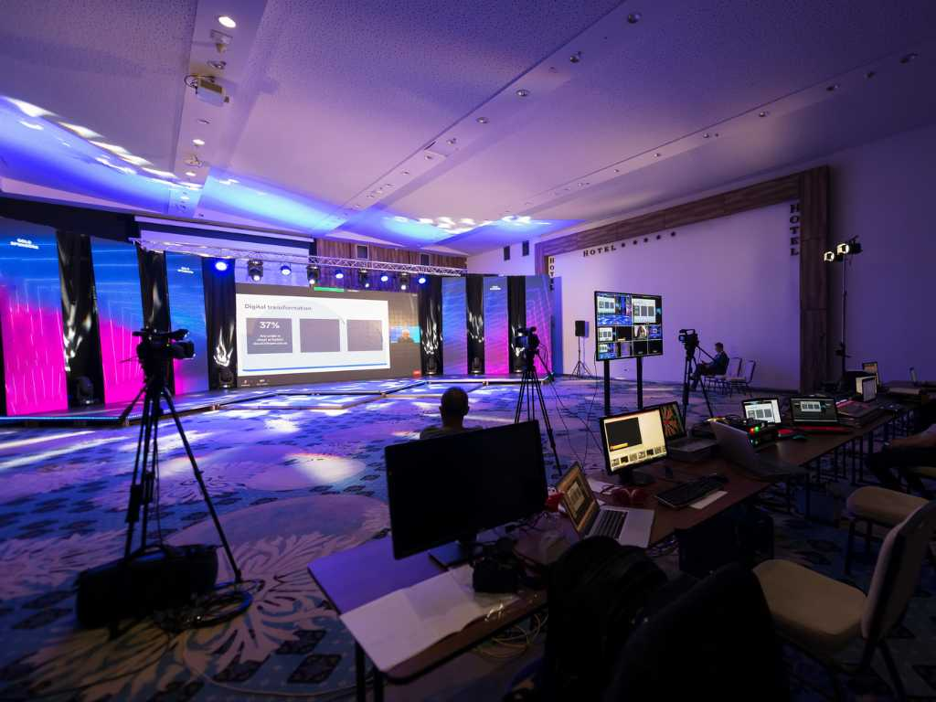 Corporate AV video panels and tv wall